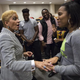 Linda Johnson Rice of Johnson Publishing Co. (left) during a visit to Harvard University in February 2016 to discuss Ebony’s business dilemma (Keith Bedford/Boston Globe)
